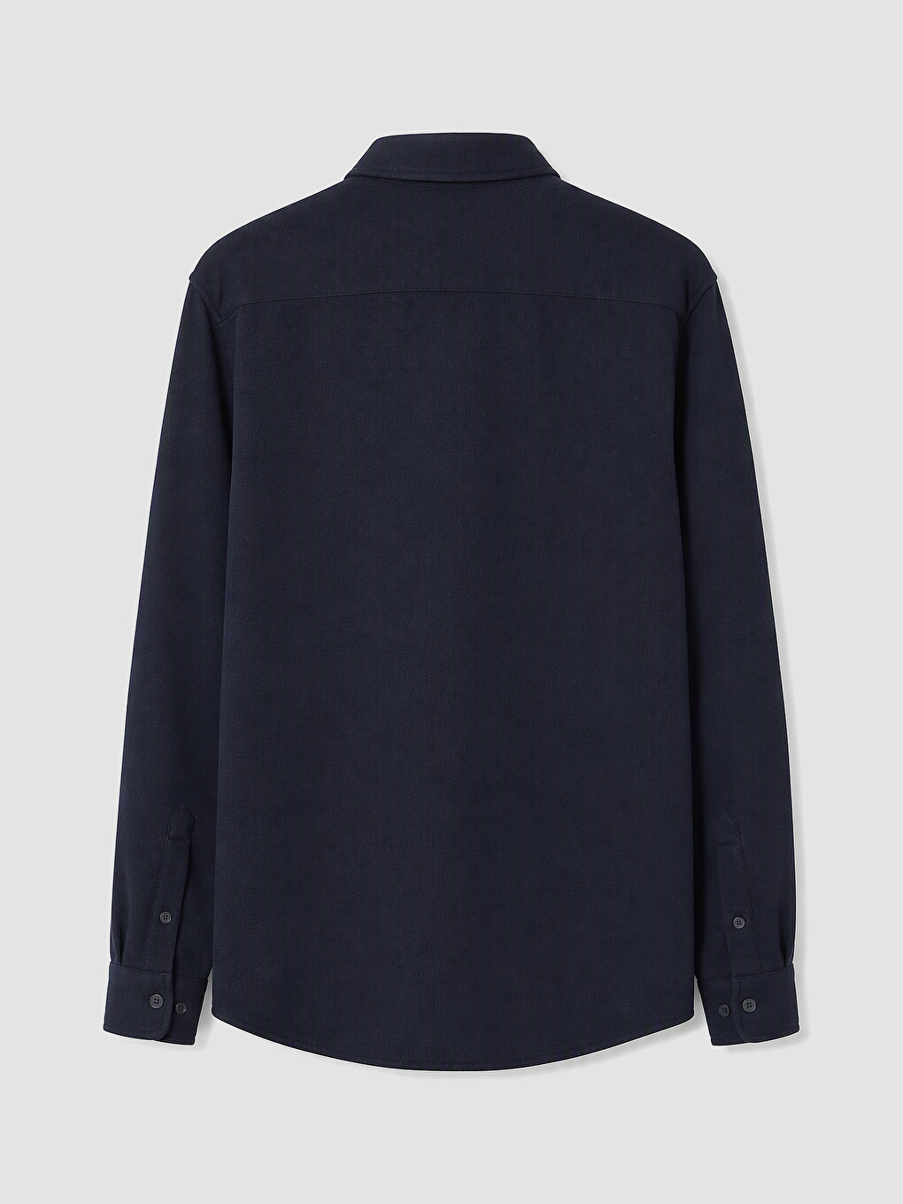 Lacivert Slim Fit İnterlok Erkek Gömlek-2