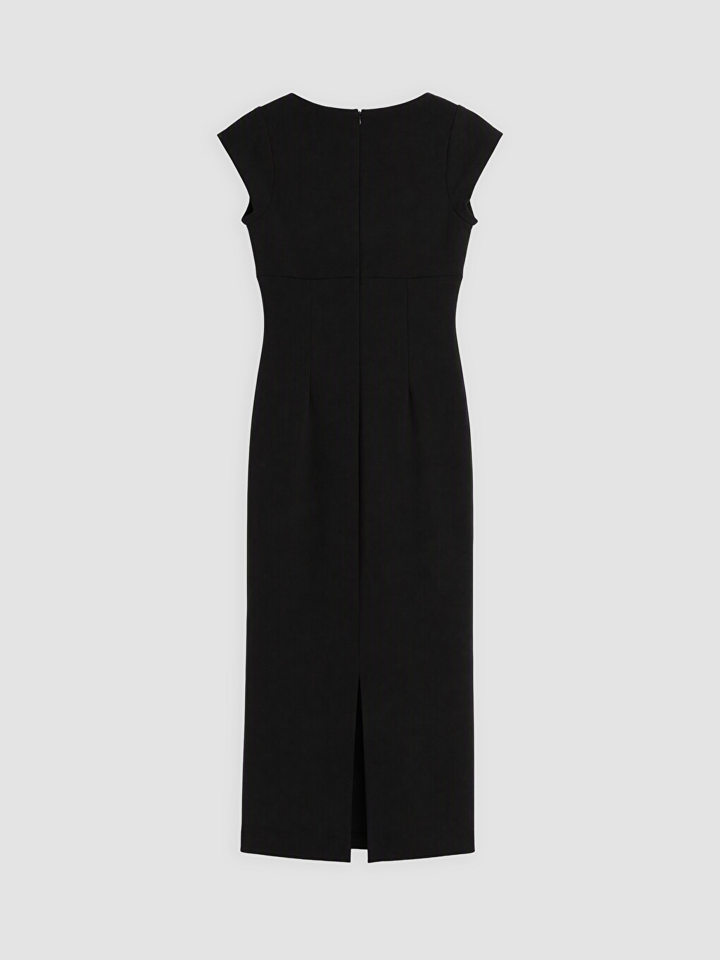 Siyah Kare Yaka Bodycon Elbise-1
