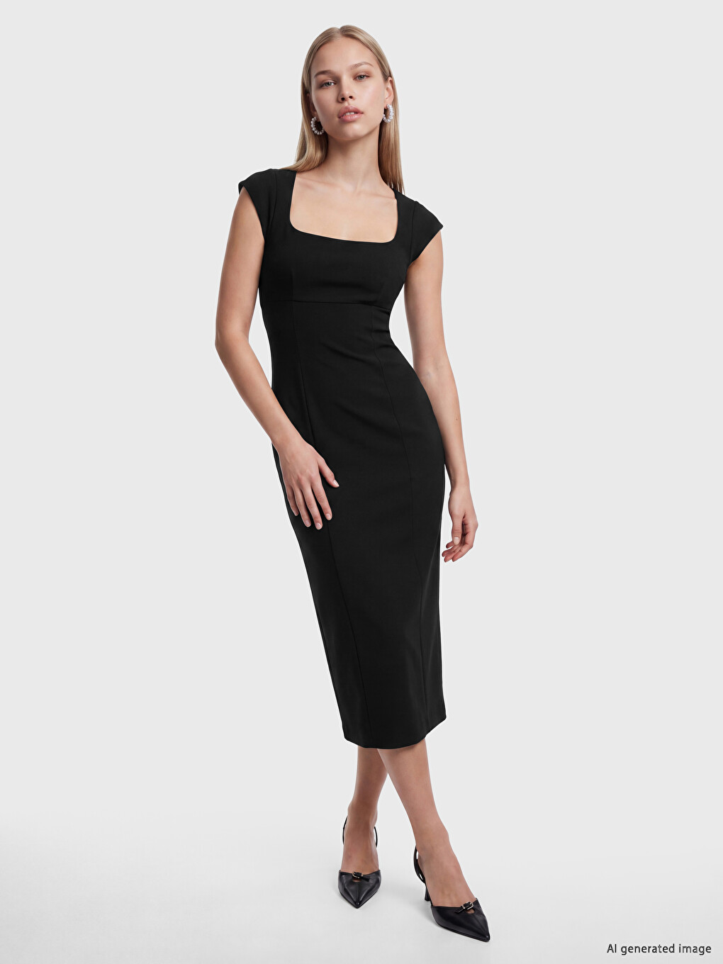 Square Neck Bodycon Dress