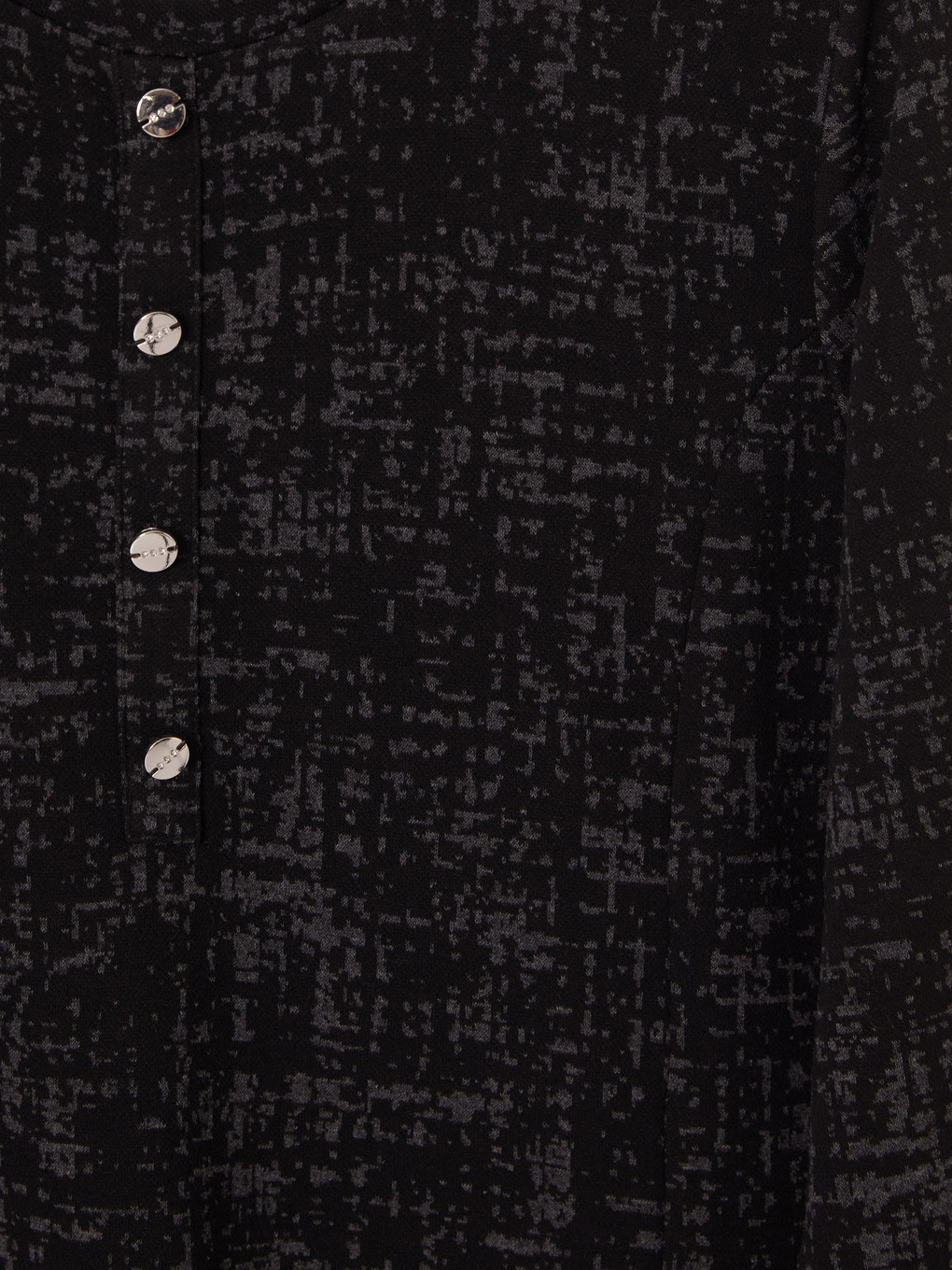 Antrasit Bisiklet Yaka Desenli A Kesim Elbise-2