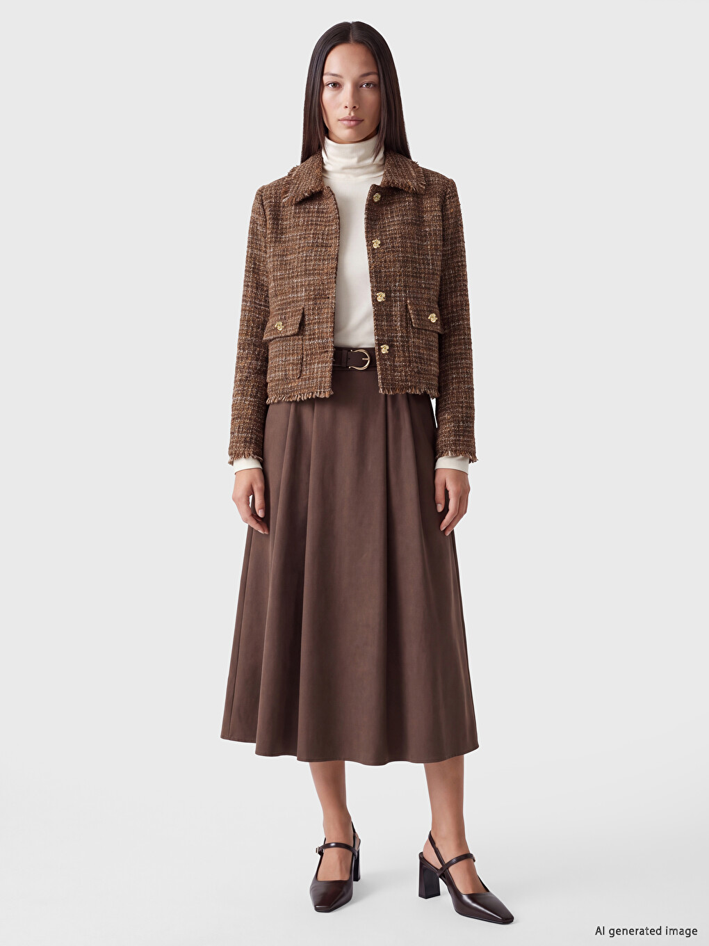 Plaid Women's Tweed Jacket-1