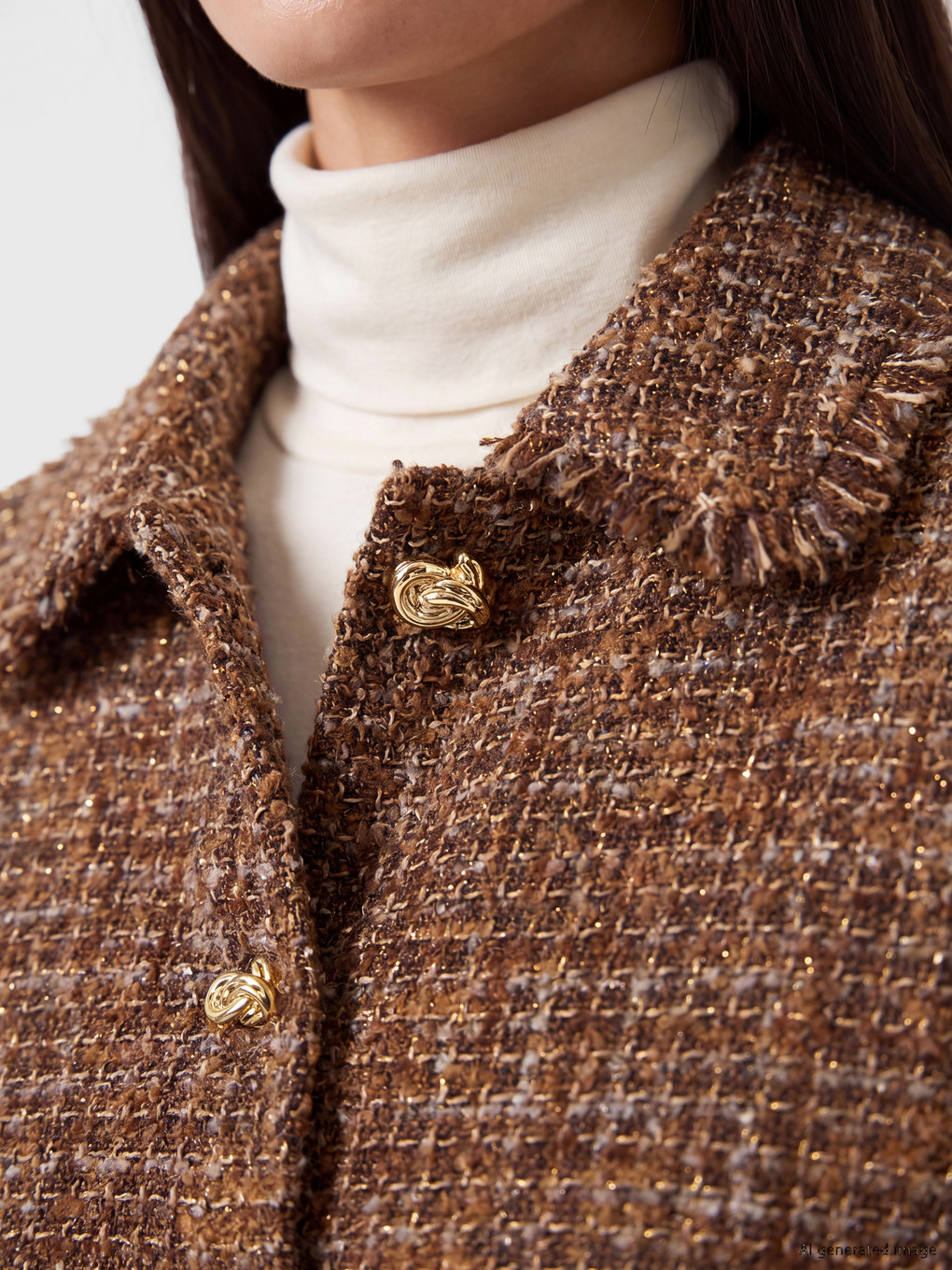 Plaid Women's Tweed Jacket-2