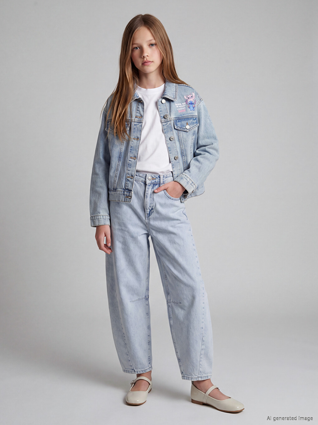 Barrel Fit Girls' Jeans