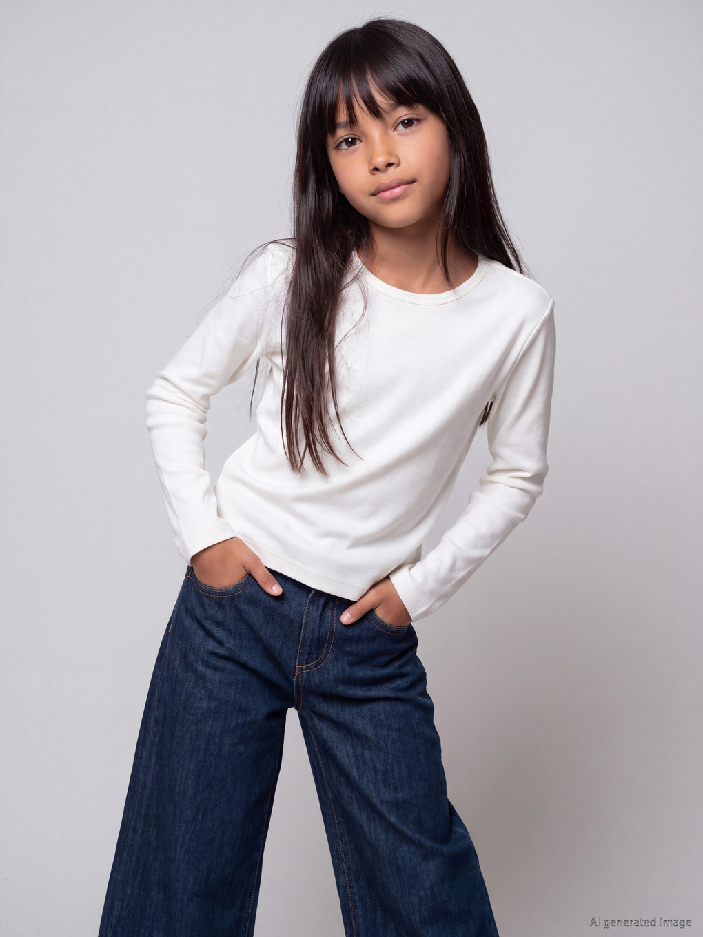 Crew Neck Girls' T-shirt 3-pack-2