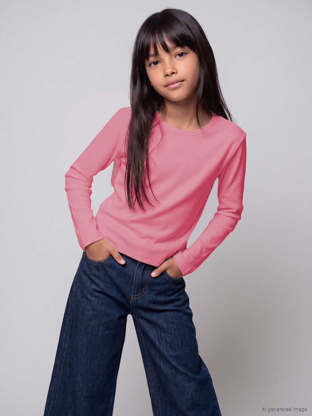 Crew Neck Girls' T-shirt 3-pack-4