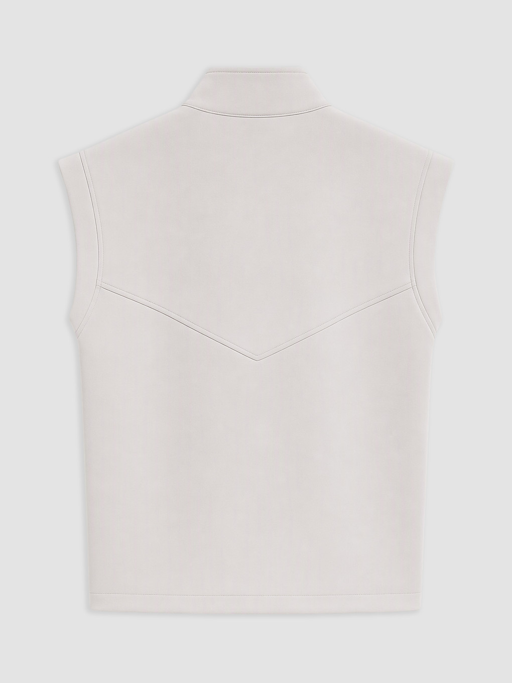 Gri Dik Yaka Oversize Kadın Spor Yelek-5