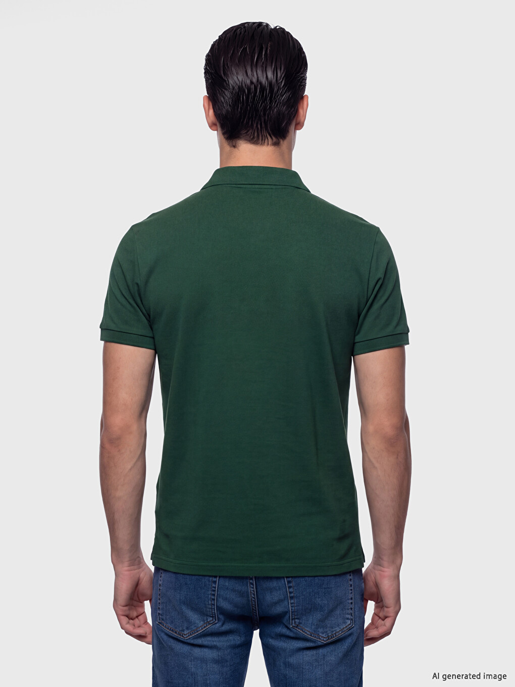 Polo Collar Pique Men's T-shirt-2