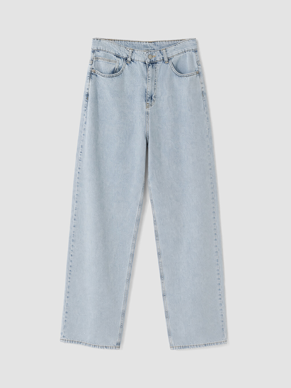 İndigo Süper Baggy Erkek Jean Pantolon-4