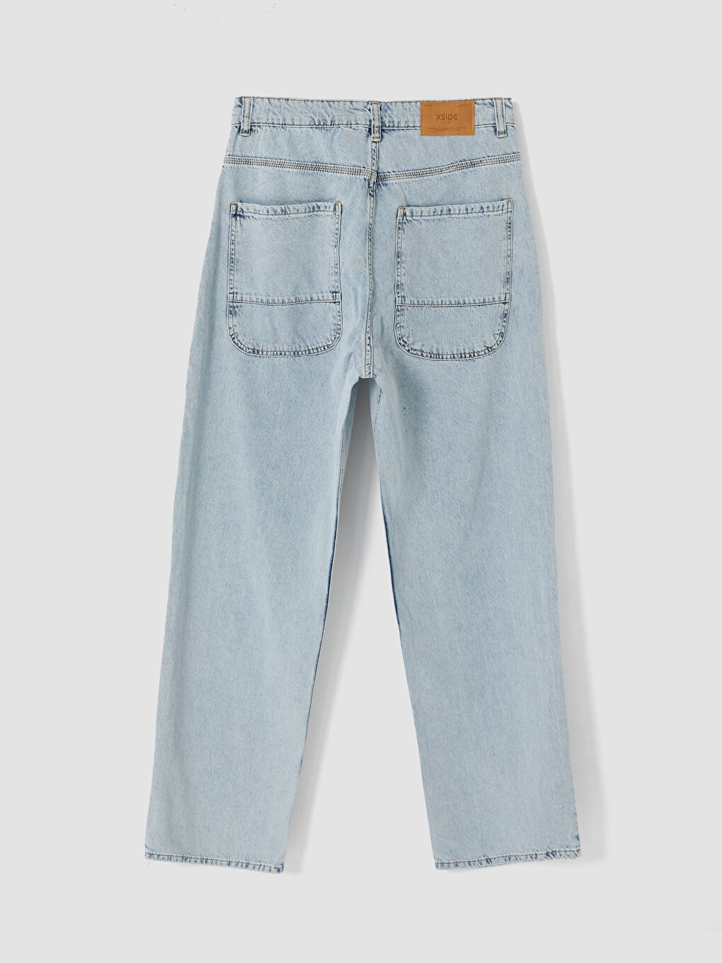 İndigo Süper Baggy Erkek Jean Pantolon-5