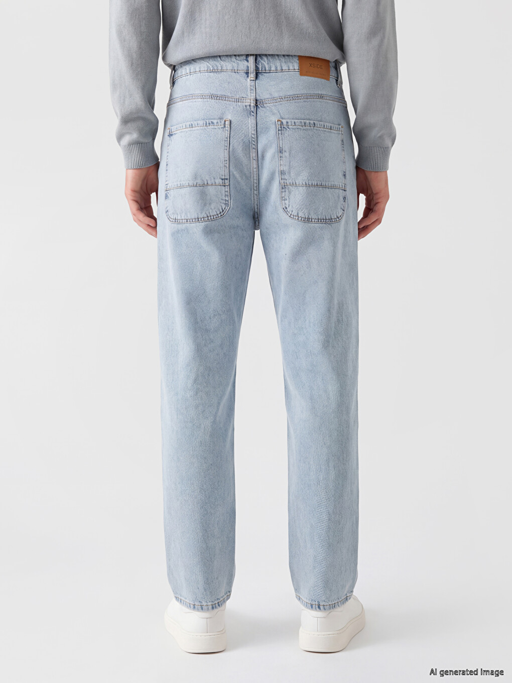 İndigo Süper Baggy Erkek Jean Pantolon-3