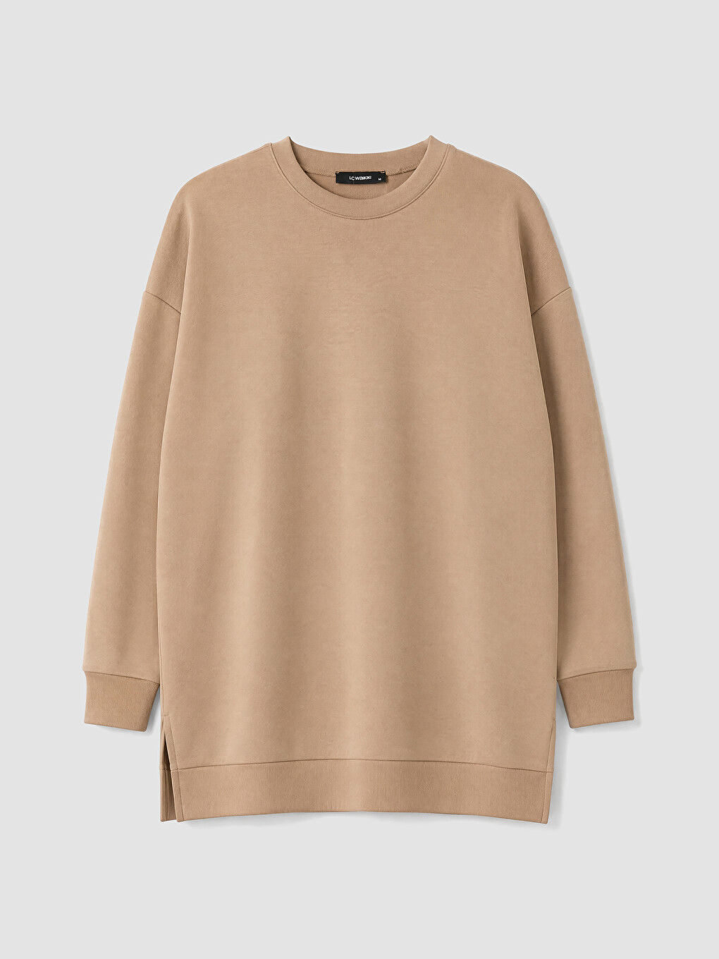 Kahverengi Soft Touch Kadın Sweatshirt Tunik