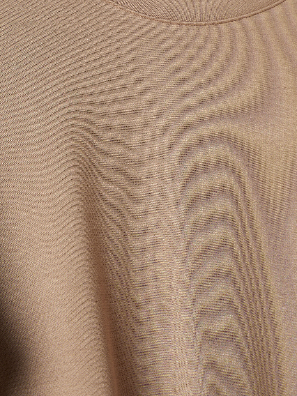 Kahverengi Soft Touch Kadın Sweatshirt Tunik-1