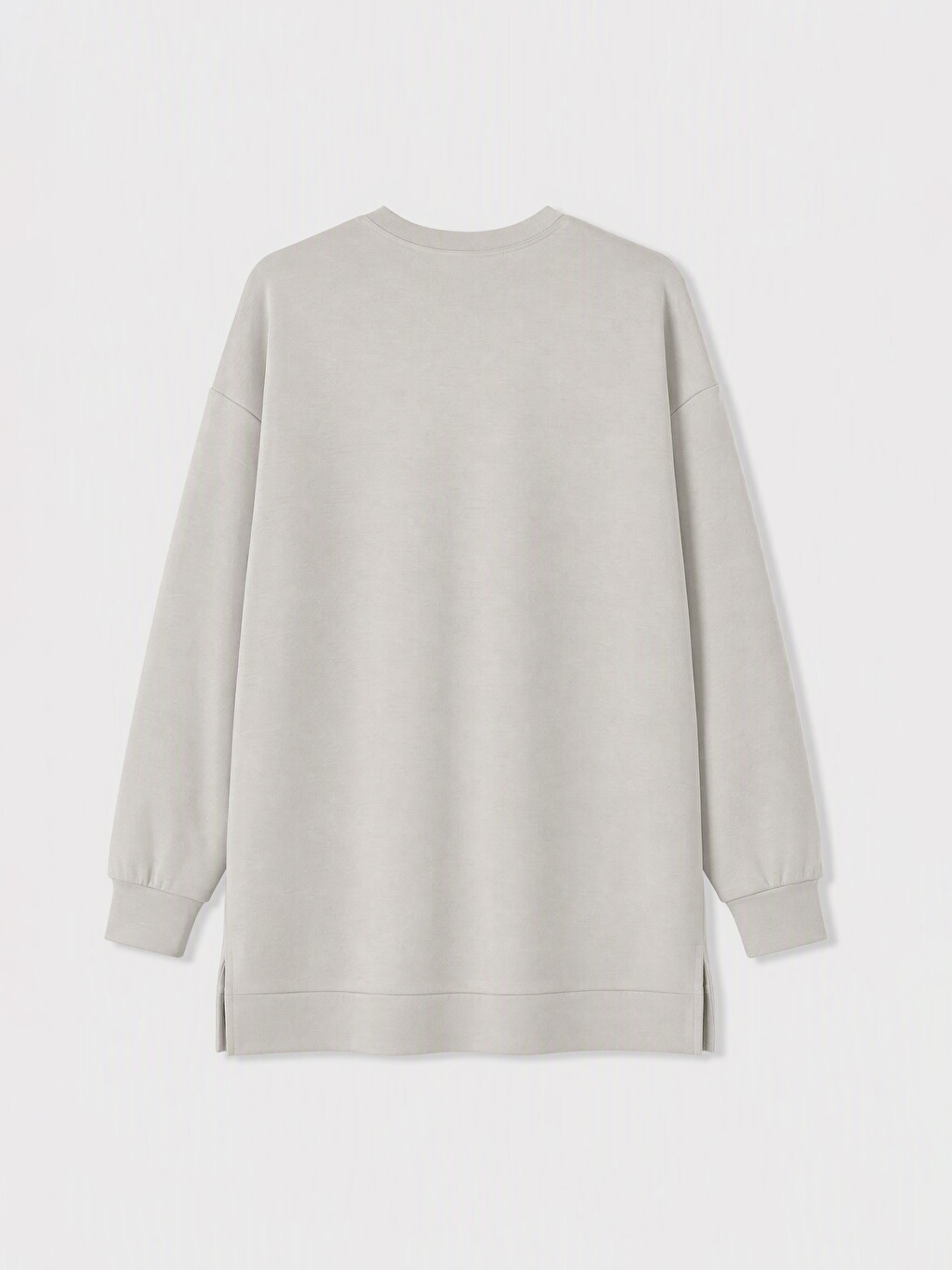 Gri Soft Touch Kadın Sweatshirt Tunik-1