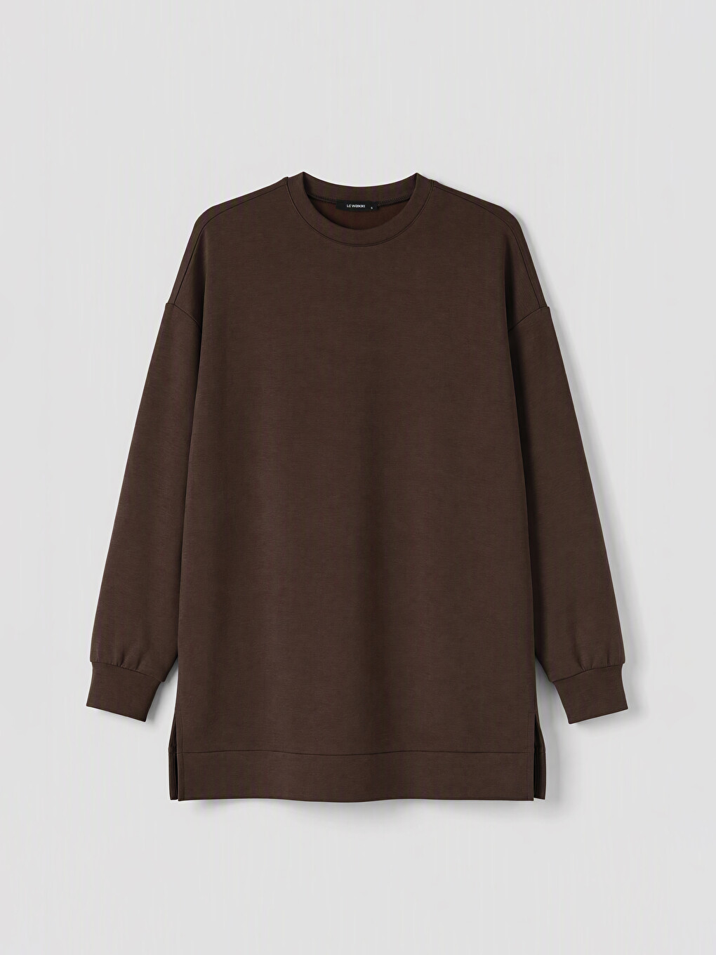 Kahverengi Soft Touch Kadın Sweatshirt Tunik