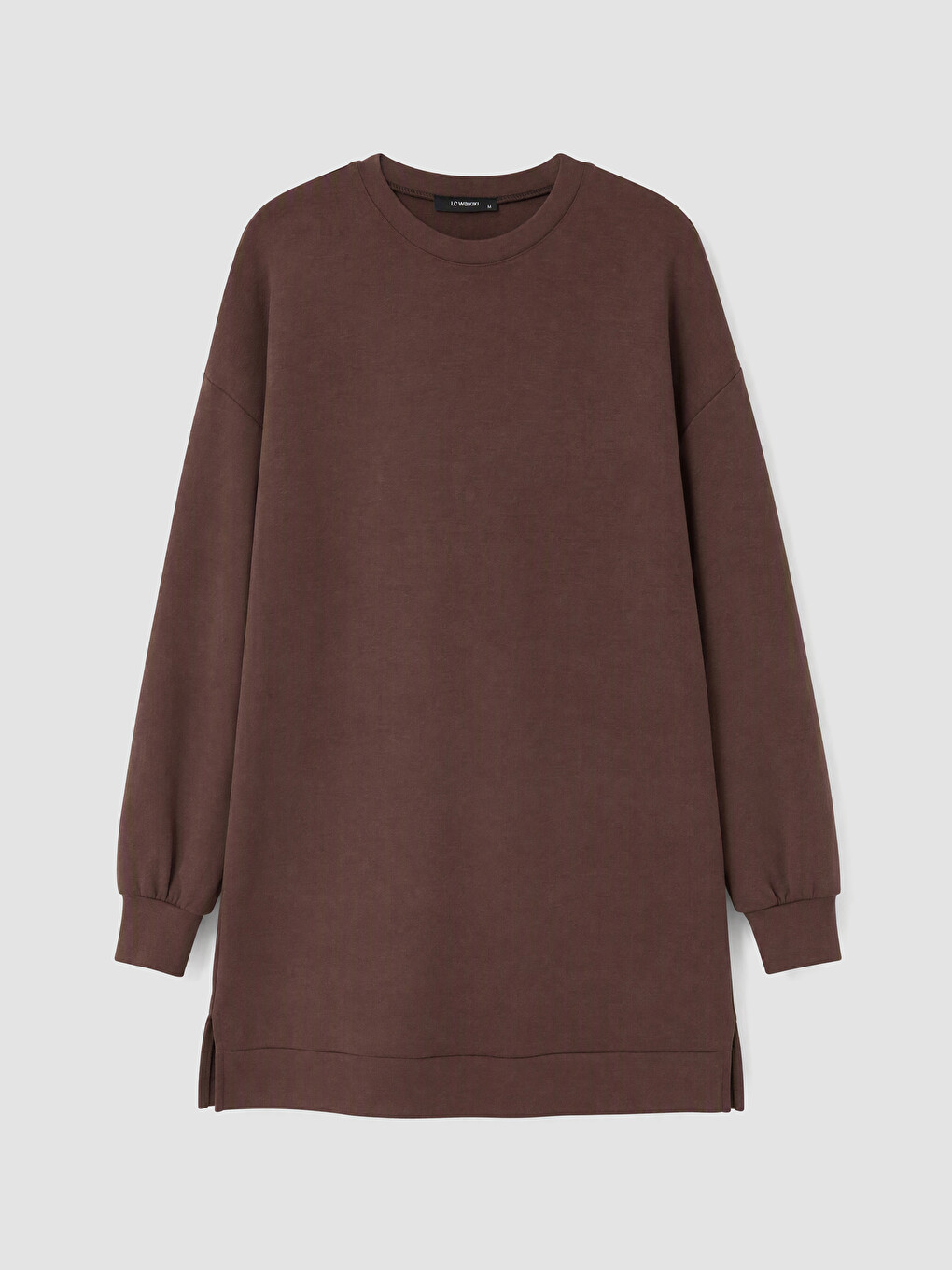 Kahverengi Soft Touch Kadın Sweatshirt Tunik