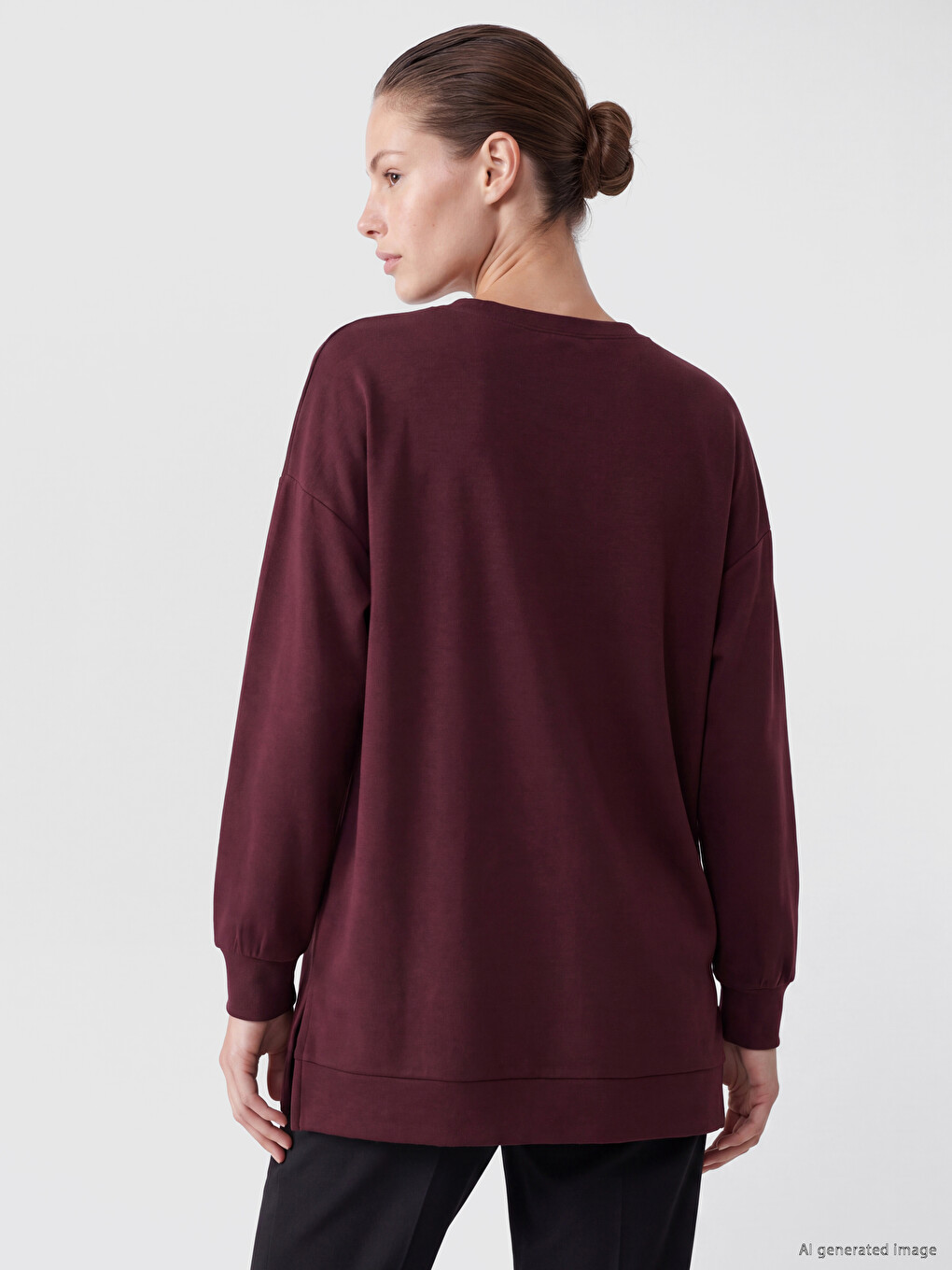 Mürdüm Soft Touch Kadın Sweatshirt Tunik-3