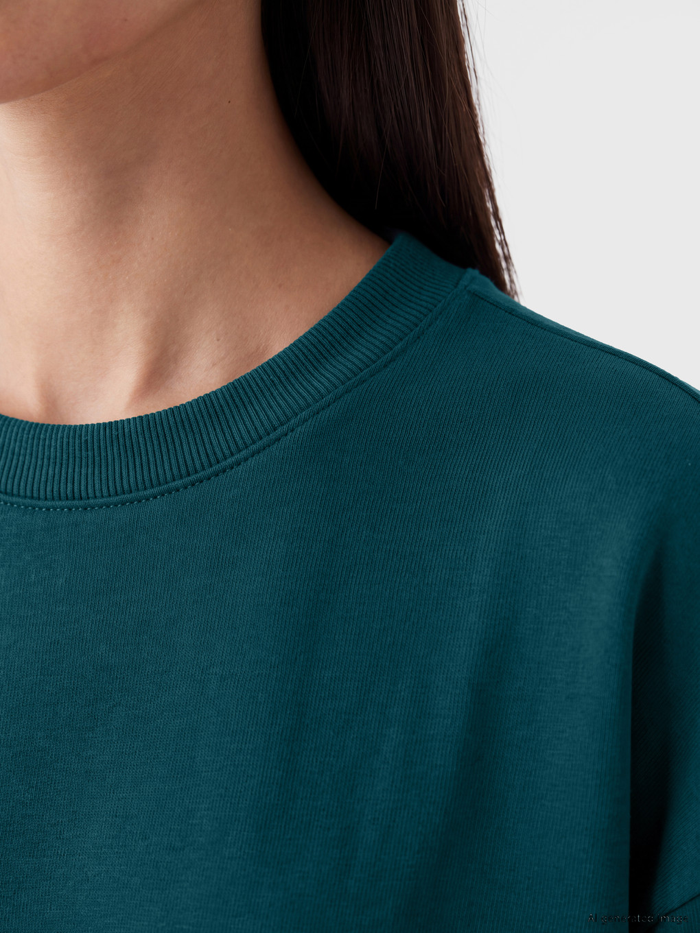 Petrol Soft Touch Kadın Sweatshirt Tunik-2