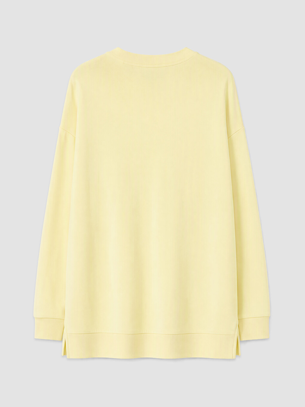 Sarı Soft Touch Kadın Sweatshirt Tunik-1