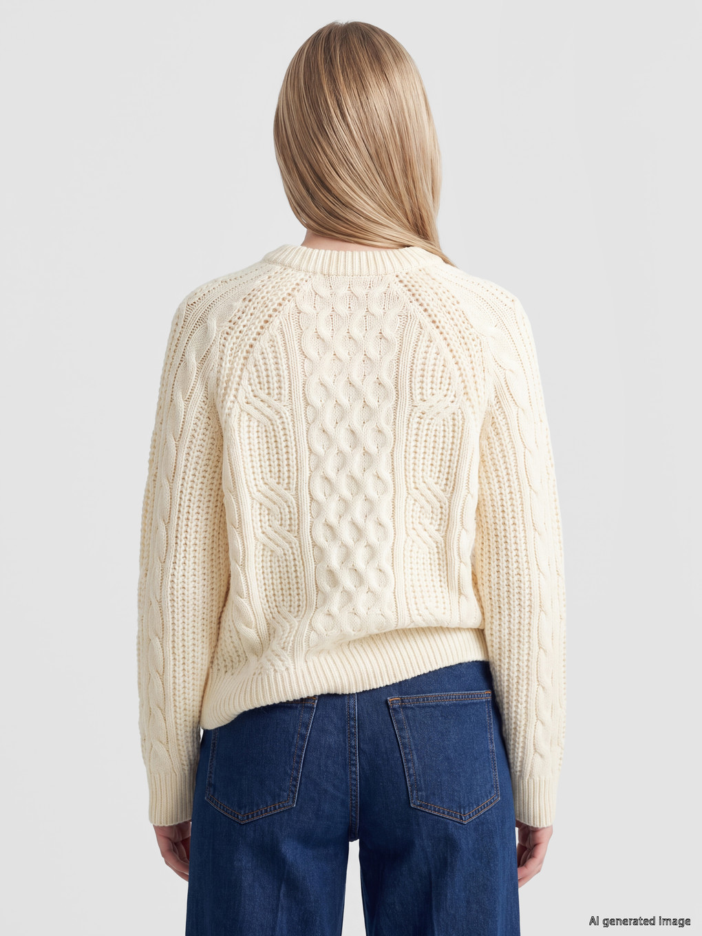 Cable Knit Patterned Knitwear Sweater-3