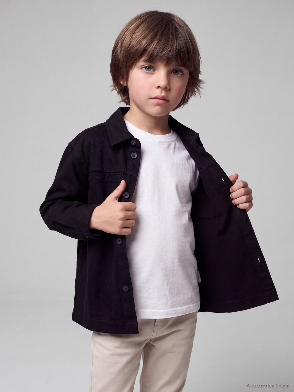 Gabardine Boys' Shirt-1