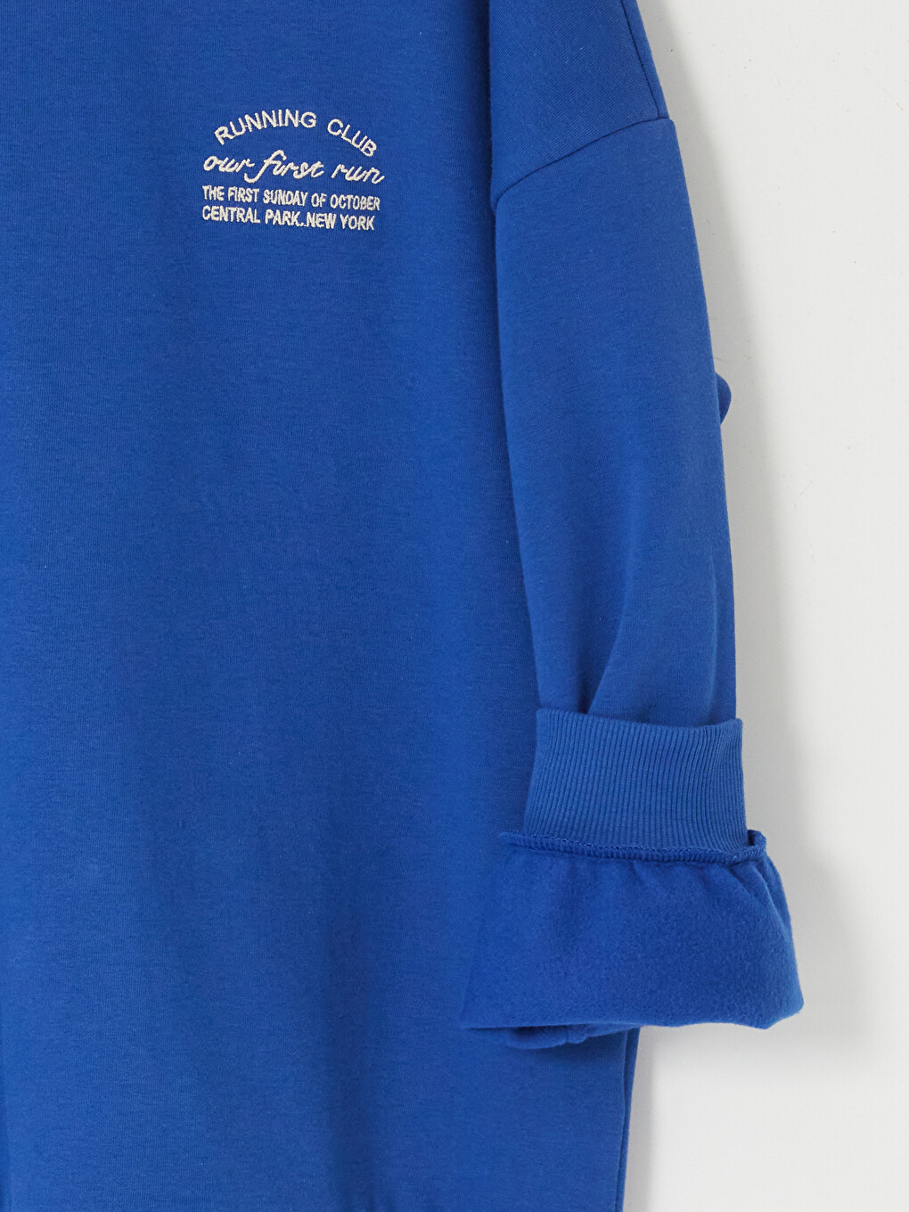 Mavi Baskılı Kadın Kalın Sweatshirt Tunik-2