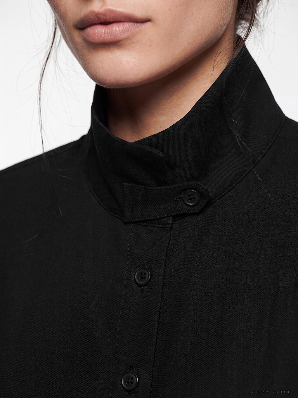 Woman Black Shirt Dress-2