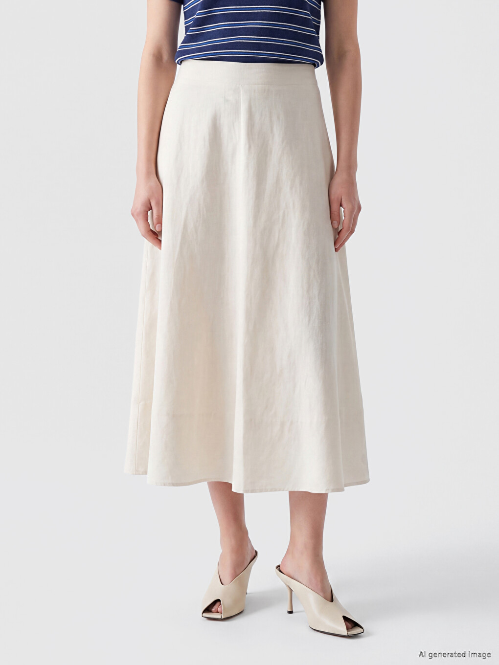 Woman Ecru Skirt-1