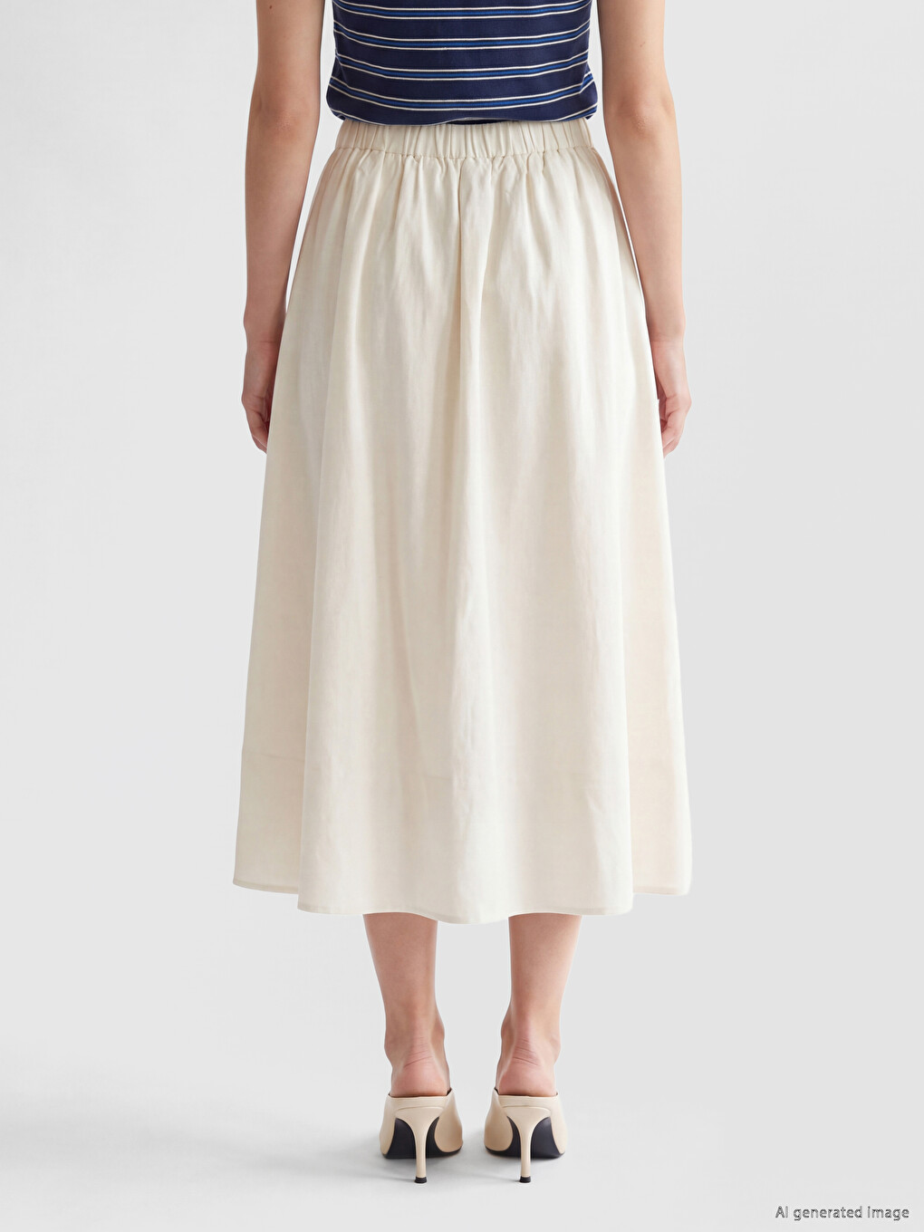 Woman Ecru Skirt-3
