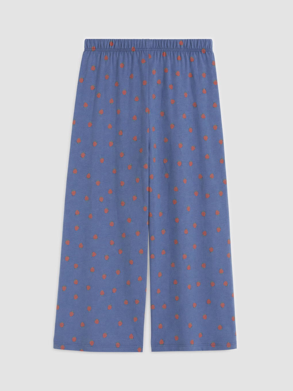Mavi Çilek Baskılı Kadın Kapri Pijama Altı-2