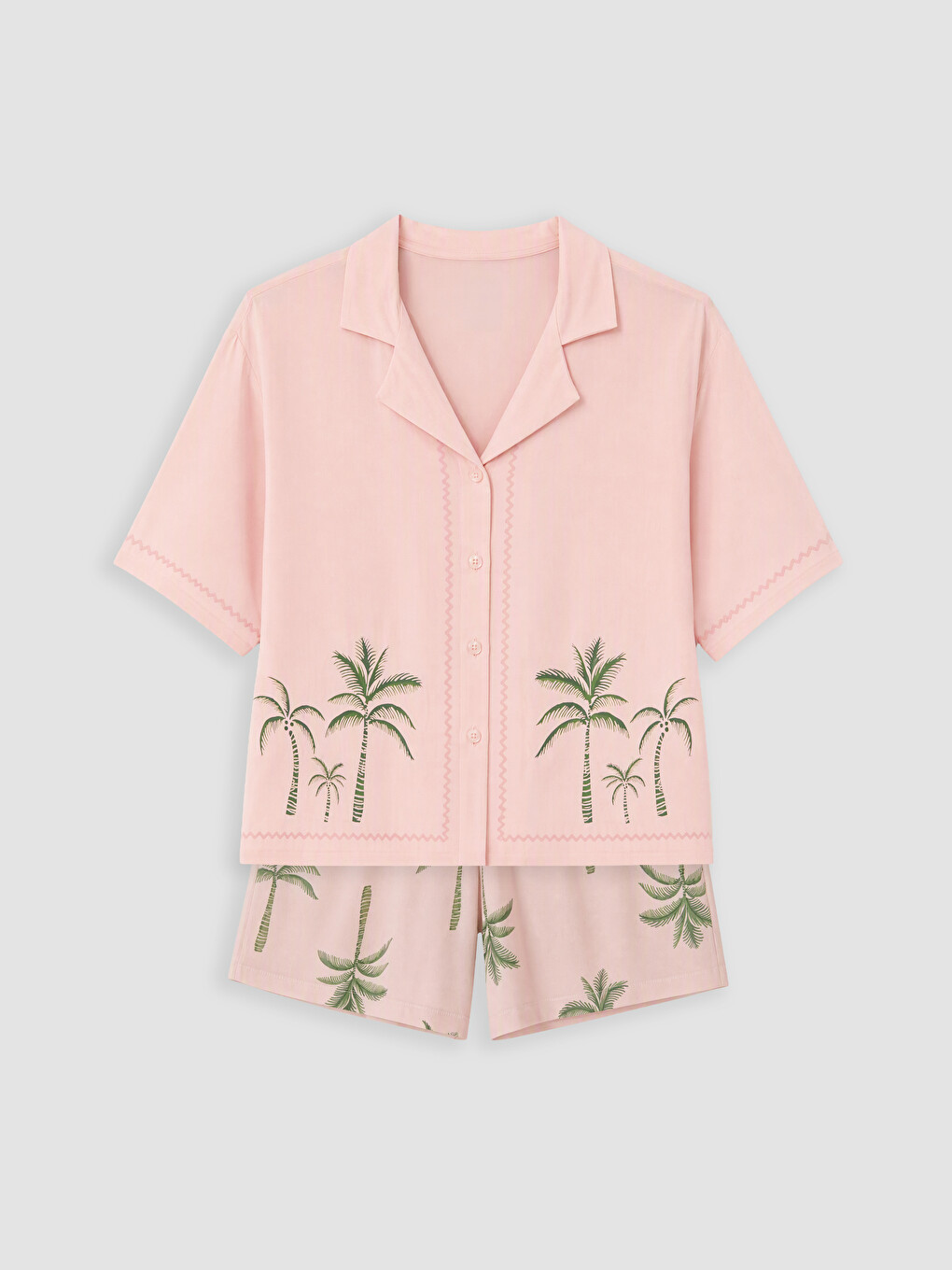 Patterned Women's Shortie Pyjamas Set