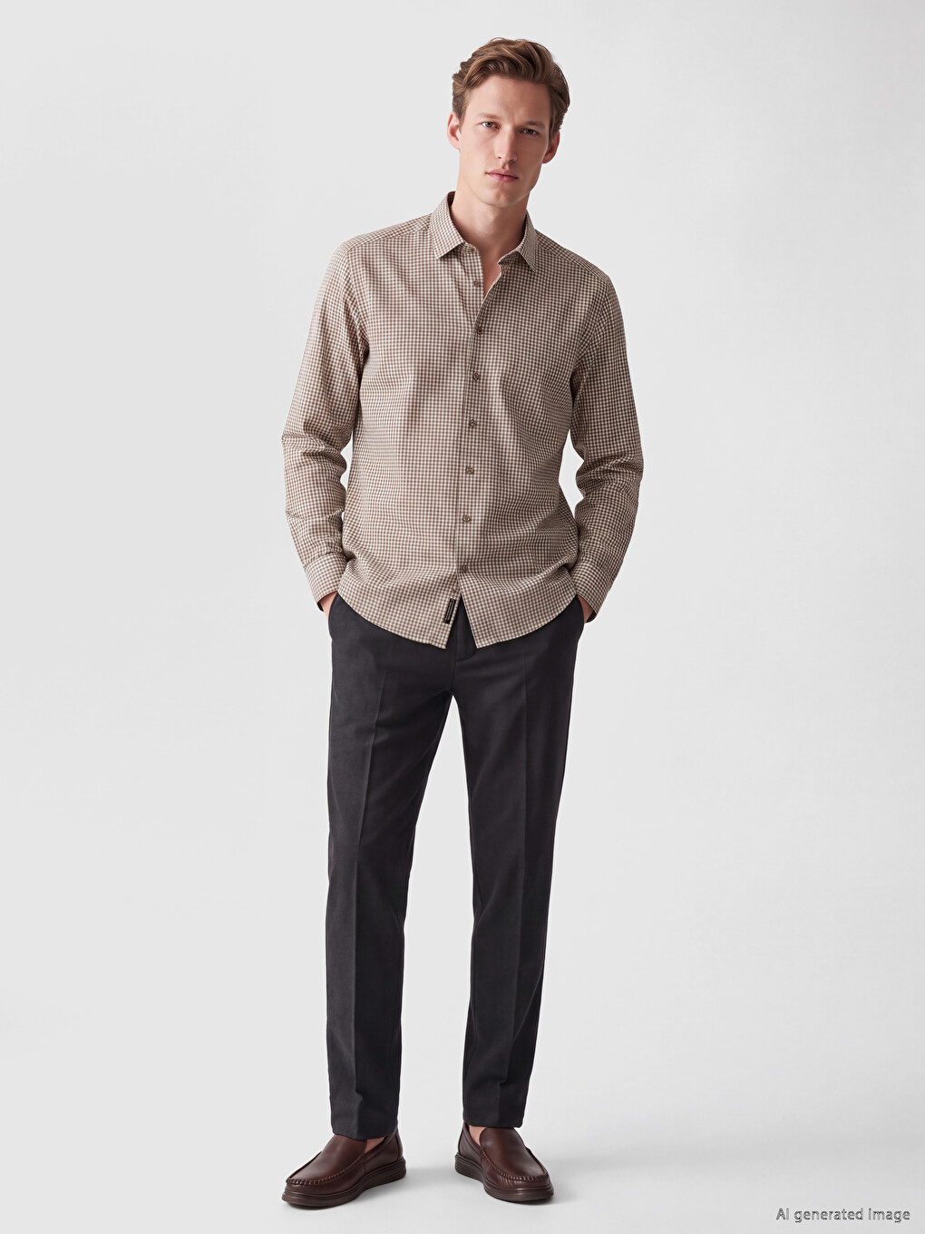 Regular Fit Dobby Men's Shirt-1