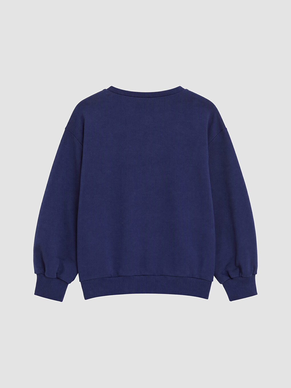 Lacivert Baskılı Kız Çocuk Kalın Sweatshirt-2