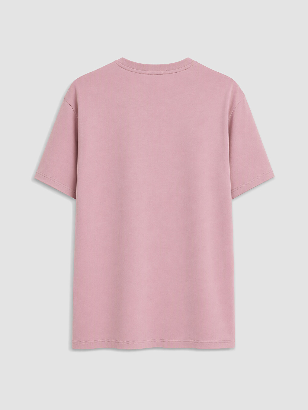 Lila Oversize %100 Pamuklu Kadın Spor Tişört-1