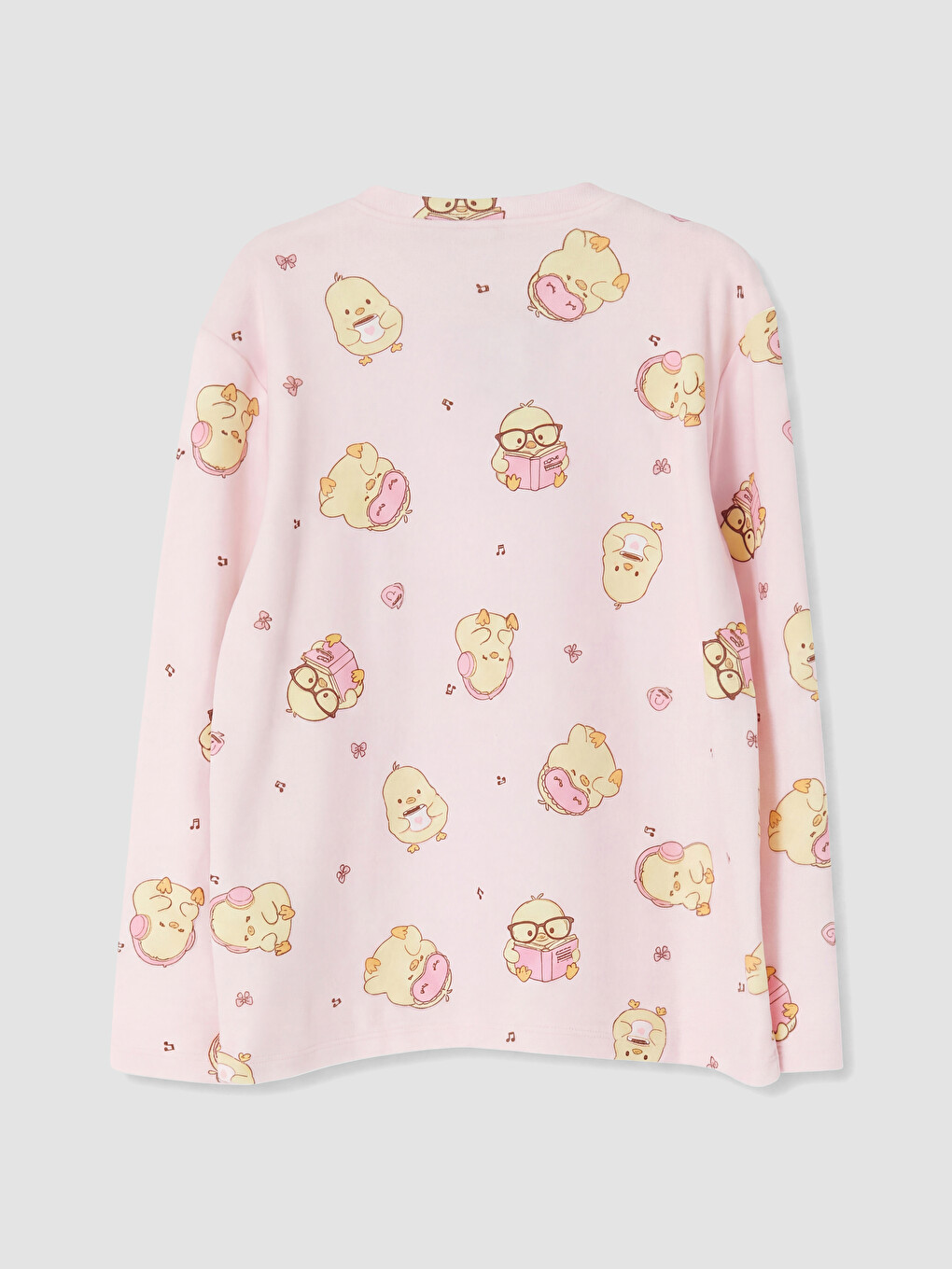 Pembe Baskılı Kız Çocuk Pijama Takım-3