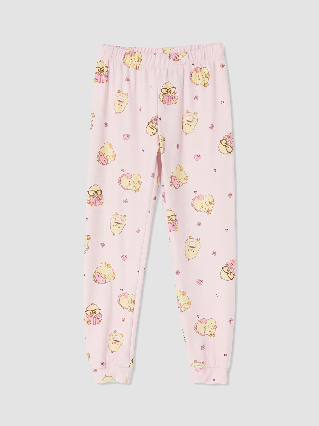 Pembe Baskılı Kız Çocuk Pijama Takım-4