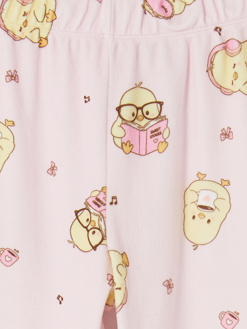 Pembe Baskılı Kız Çocuk Pijama Takım-5