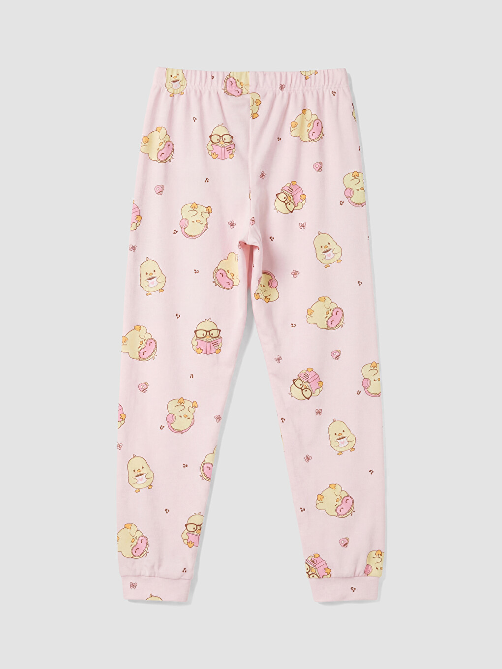 Pembe Baskılı Kız Çocuk Pijama Takım-6
