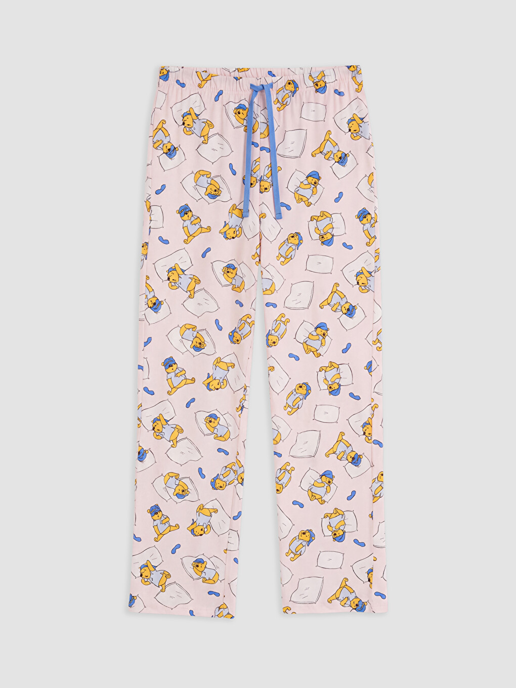 Pembe Winnie The Pooh Desenli Kadın Pijama Alt