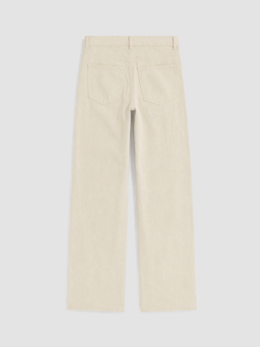 Ekru Straight Fit Kadın Jean Pantolon-6