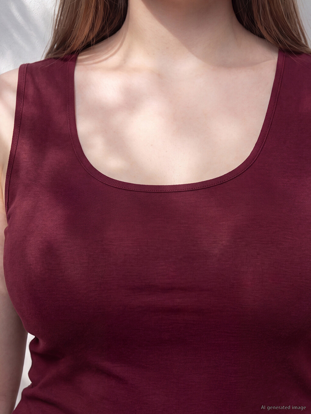 Plus Size U Neck Women's Tank Top-1
