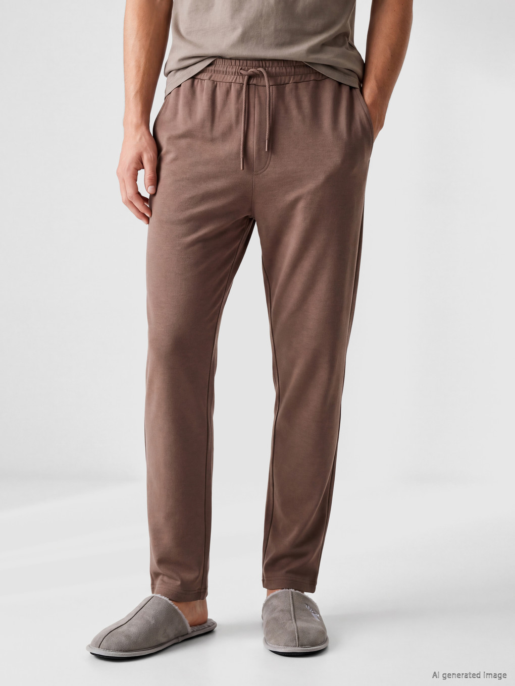 Kahverengi Regular Fit Erkek Pijama Altı-1
