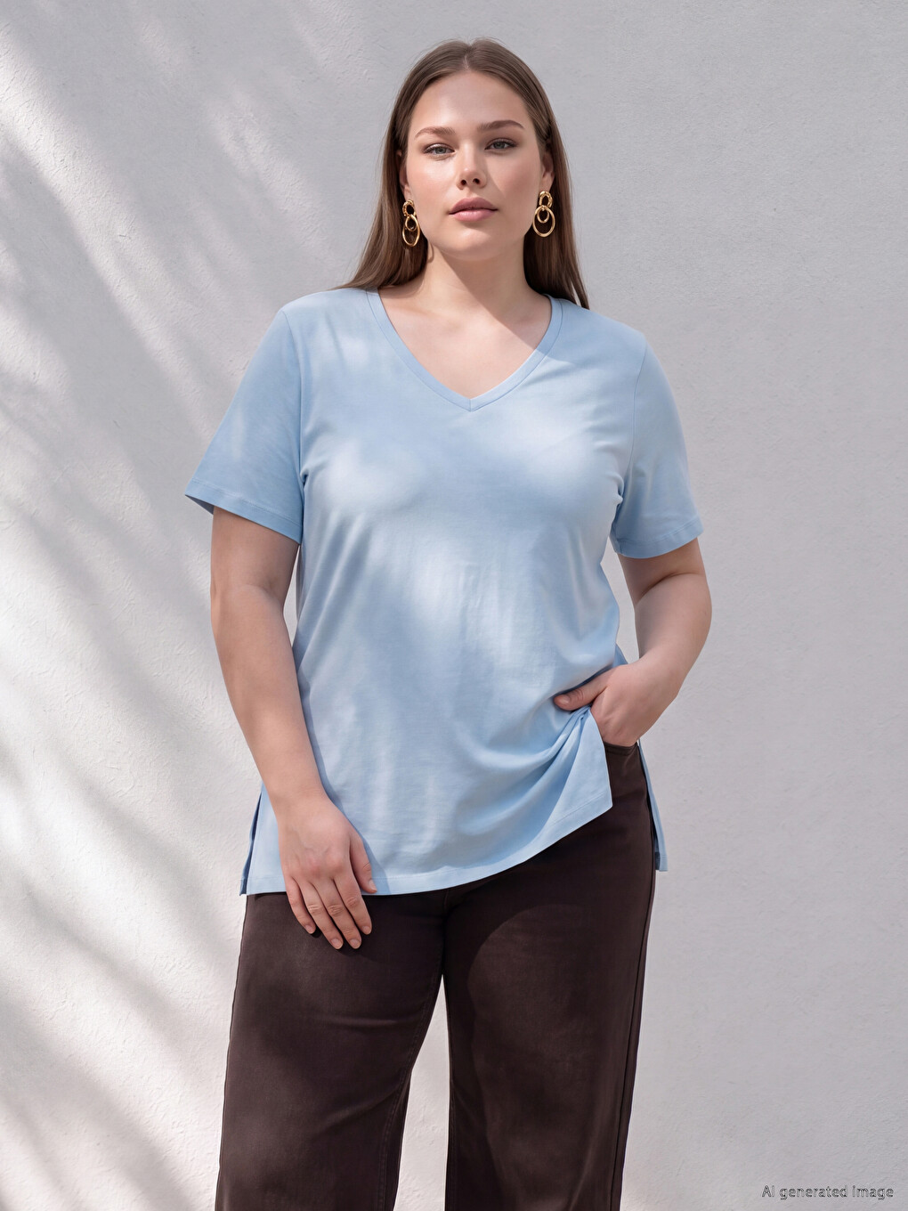 T-shirt Pambuku 100% Madhësi Plus Për Gra
