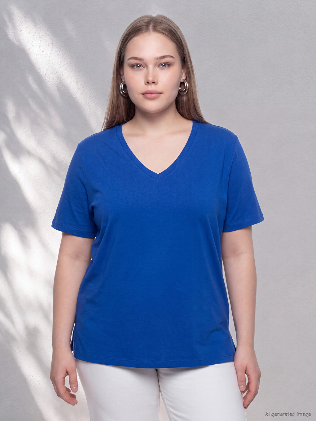 T-shirt Pambuku 100% Madhësi Plus Për Gra