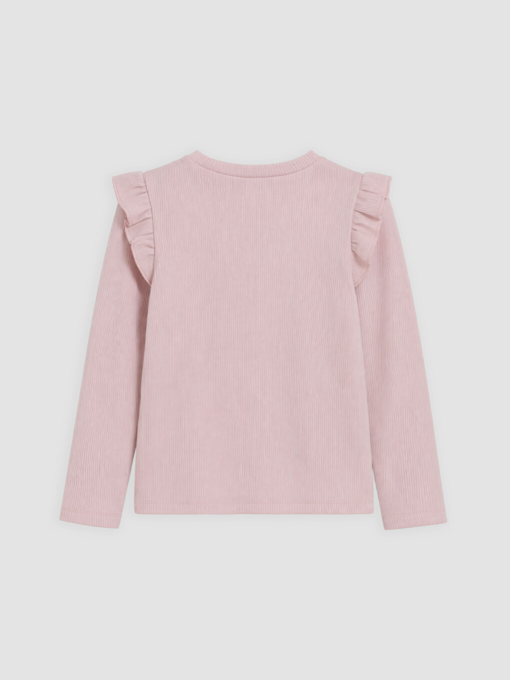 Pembe Fırfırlı Barbie Baskılı Kız Çocuk Tişört-1