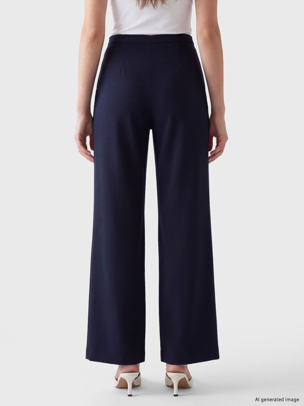 Drawstring Waist Pleated Women's Trousers-3