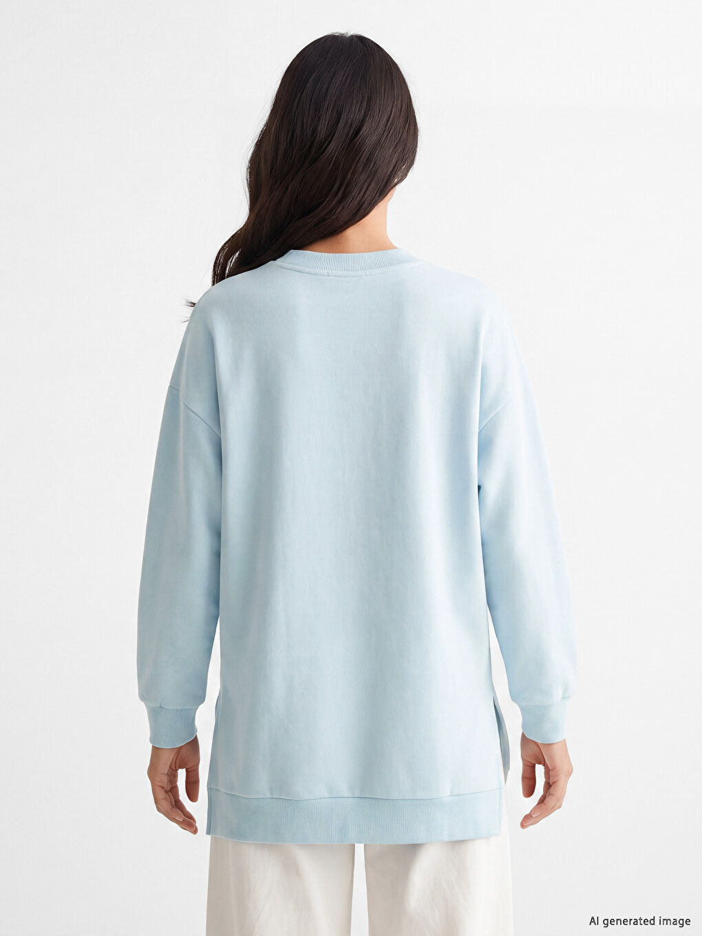 Mavi New York City Baskılı Kadın Sweatshirt Tunik-3