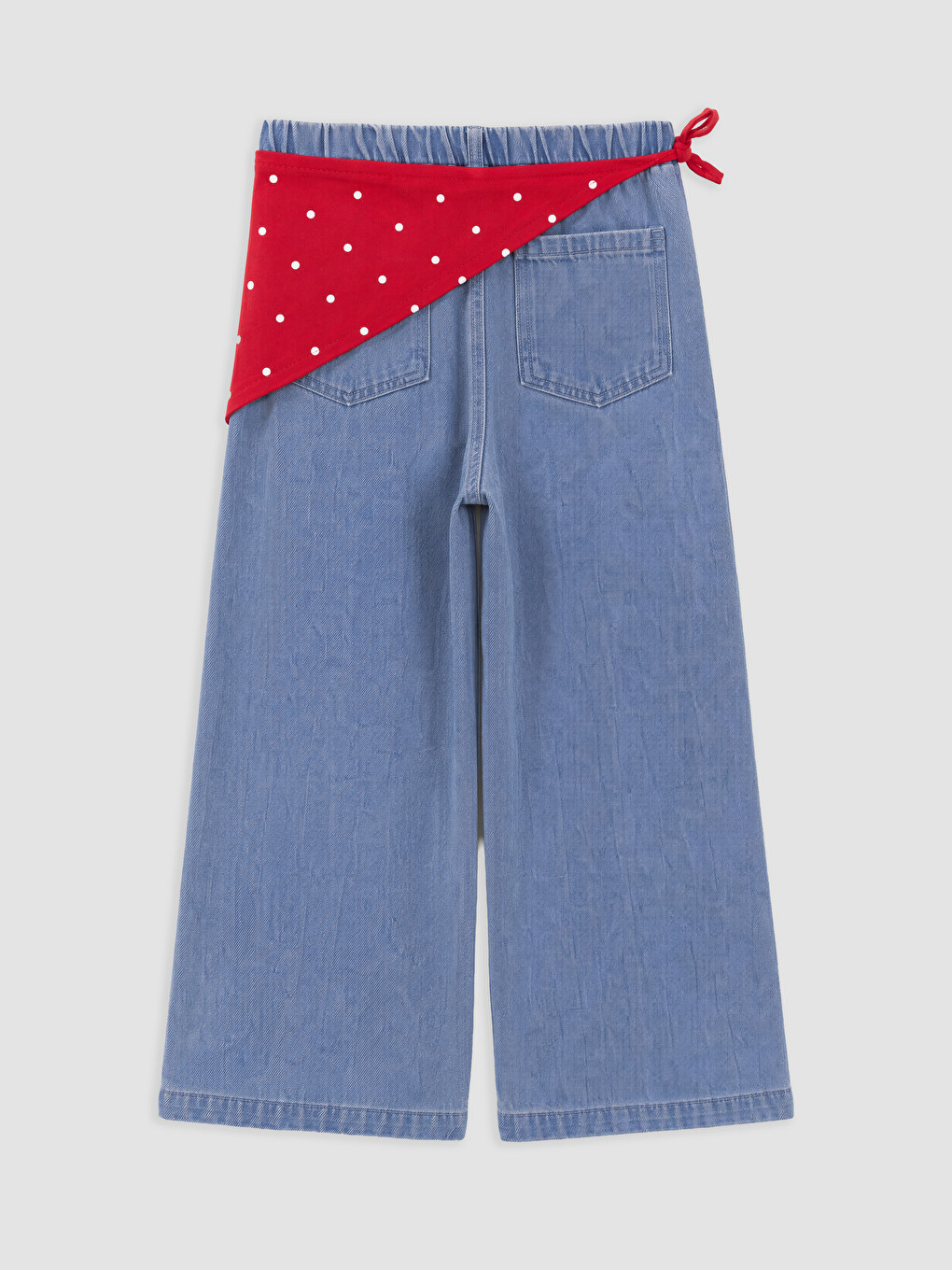 Wideleg Girls' Jeans And Scarf-1