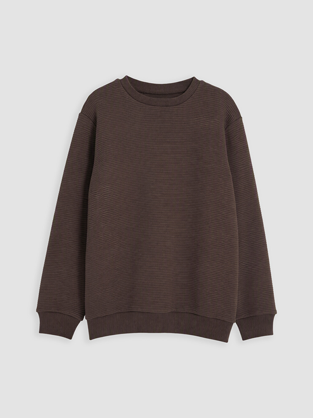 Kahverengi Bisiklet Yaka Erkek Çocuk Sweatshirt