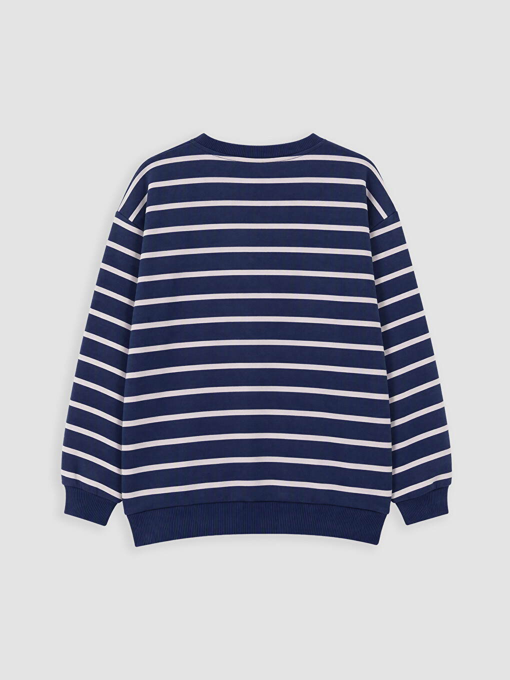 Lacivert Çizgili Erkek Çocuk Kalın Sweatshirt-2