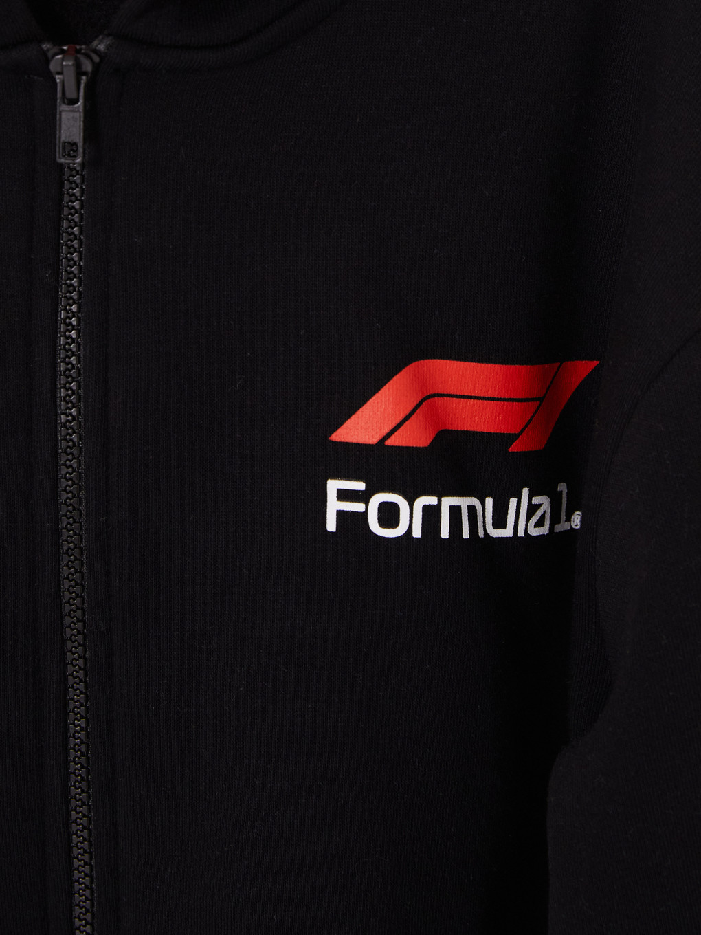 Siyah Erkek Çocuk Formula 1 Kalın Fermuarlı Sweatshirt-2
